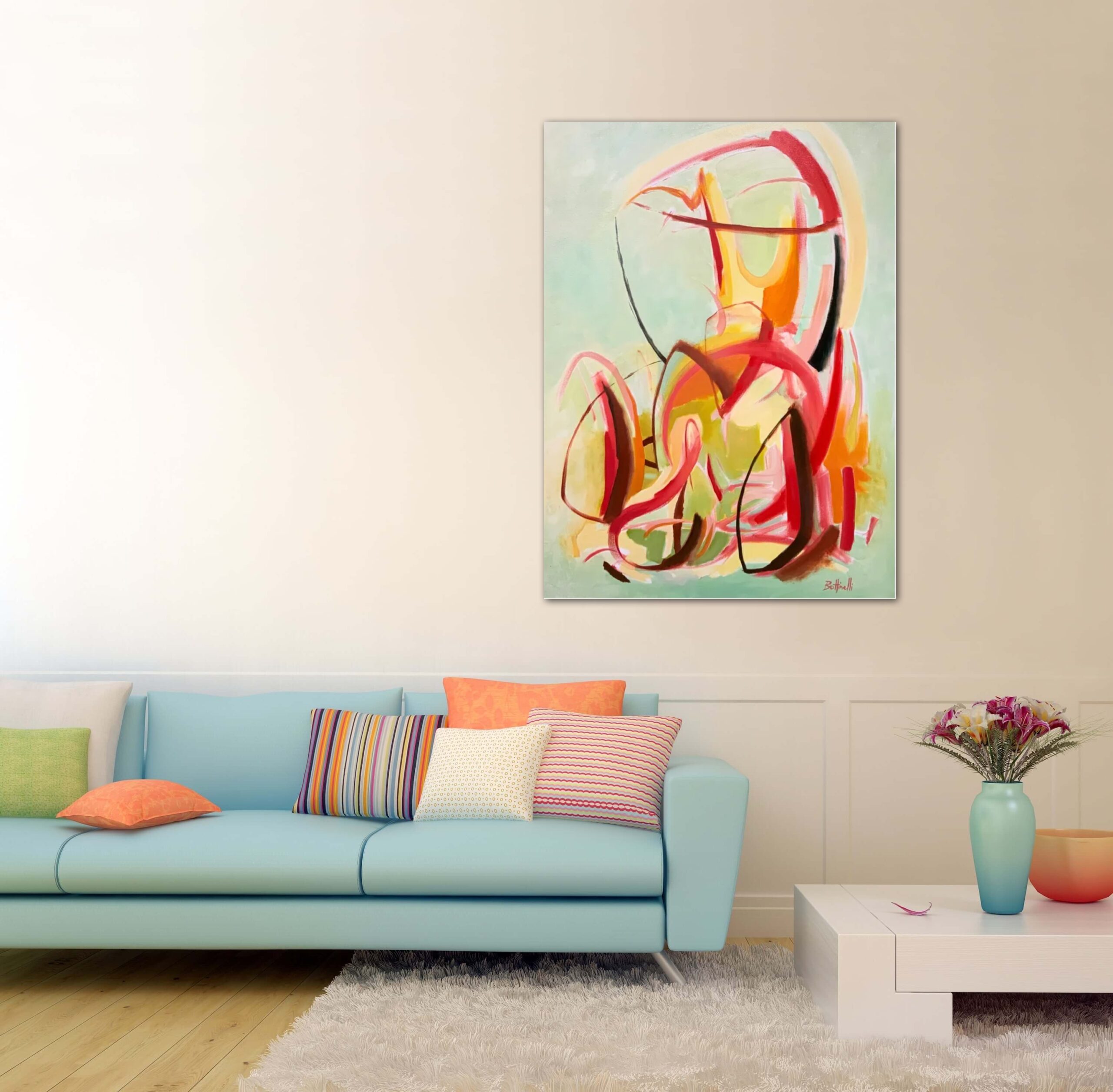 Lucid Logic in a room by Sandra Bottinelli on display at Art on 7th