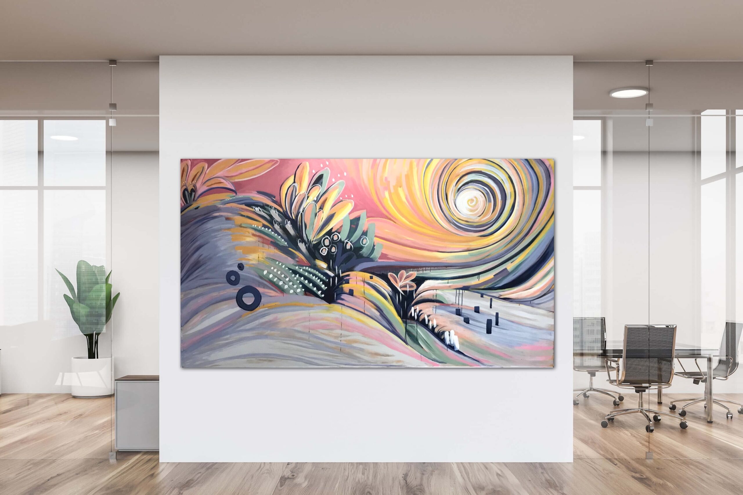 What Dreams May Come by Courtney Hoelscher as visualized in an office at Art on 7th Fine Art Gallery