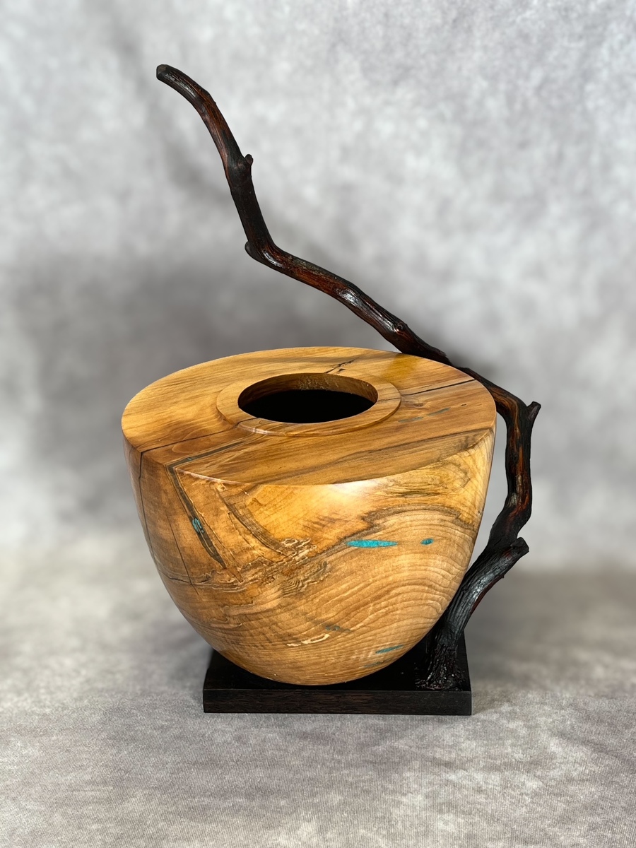 AMBROSIA MAPLE HOLLOW FORM W TURQUOISE