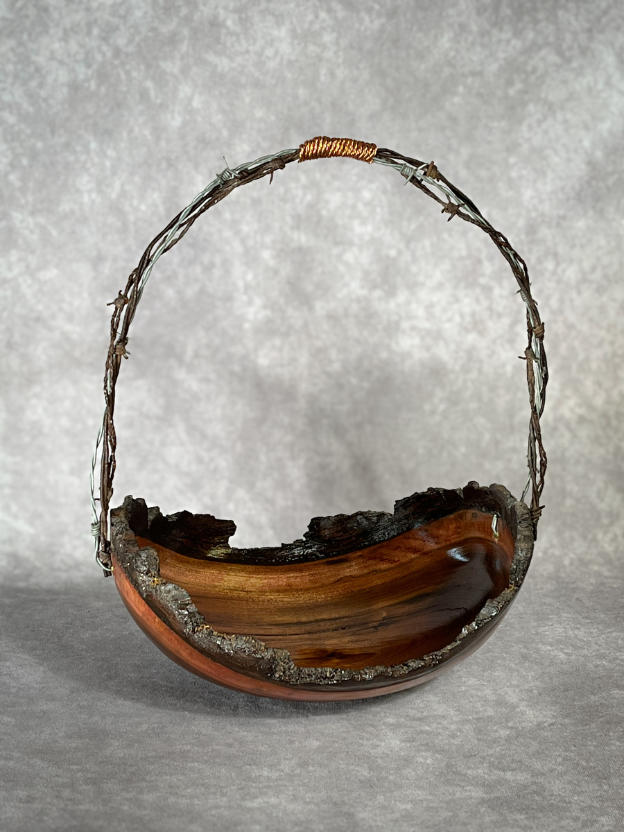 BASKET OF DEPLORABLES – DEI: SPALTED AMBROSIA MAPLE & BARBED WIRE