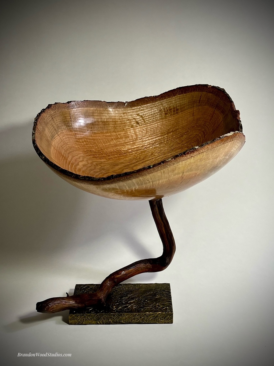 Red Oak with Live-edge bark rim