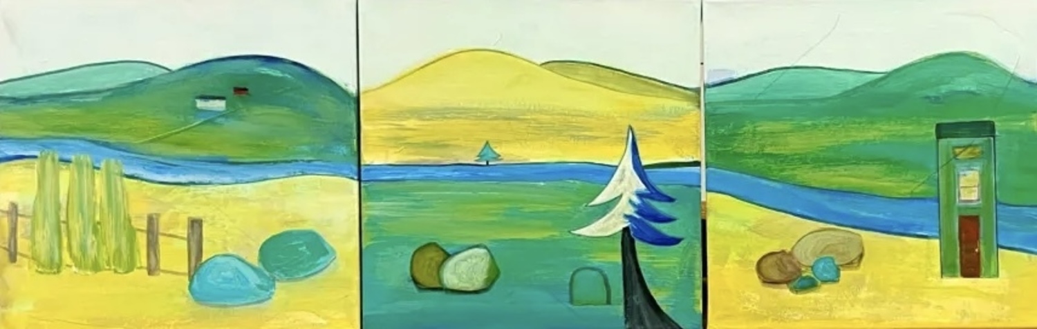 River Runs Through I, II, III (triptych)